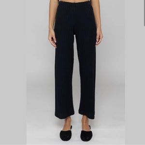 Lest Pointelle Burnout Pant in Black Small